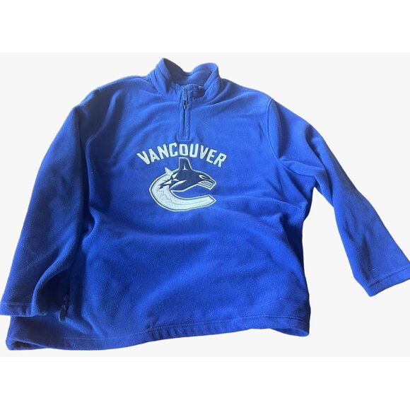 Vancouver Canucks NHL Knit Sweater Women's 2XL Logo Fan Long Sleeve Blue - Picture 1 of 7